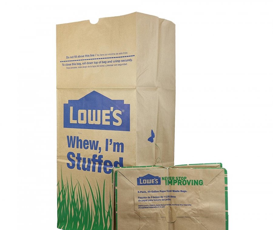 Custom print paper yard garden waste bag 2 ply kraft paper Lawn and Leaf bags